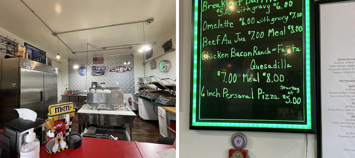Mike's pit stop Menu